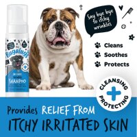 Bugalugs Faltenpflege Trockenshampoo für Hunde – No Rinse Wrinkle Shampoo – 200ml – sanfte Reinigung ohne Ausspülen