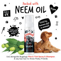 Bugalugs Hunde Katzen Floh und Zecken Trockenshampoo ohne Wasser 200ml