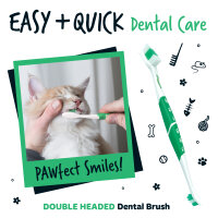 Bugalugs Double-Ended Zahnbürste für Hunde & Katzen – Dual-Head Dental Care Brush