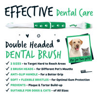 Bugalugs Double-Ended Zahnbürste für Hunde & Katzen – Dual-Head Dental Care Brush