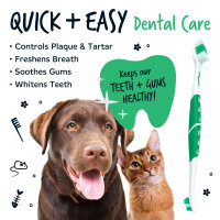 Bugalugs Double-Ended Zahnbürste für Hunde & Katzen – Dual-Head Dental Care Brush