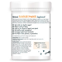 Bugalugs Kürbispulver-Nahrungsergänzungsmittel 100 % natürlich für Hunde