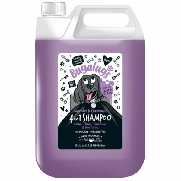 Bugalugs Lavender & Chamomile 4 in 1 Calming Hundeshampoo – 5 L