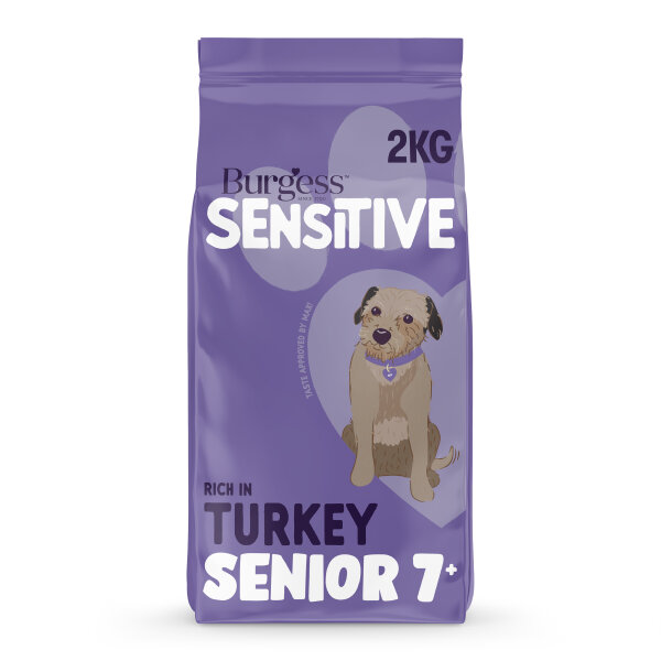 Burgess Golden Oldie Sensitiv Truthahn Trockenfutter Senior Hundefutter 2KG