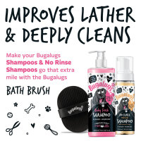 Bugalugs Bade- & Fellpflegebürste für Hunde und Katzen – Rosa oder Schwarz