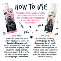 Bugalugs Bade- & Fellpflegebürste für Hunde und Katzen – Rosa oder Schwarz