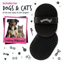 Bugalugs Bade- & Fellpflegebürste für Hunde und Katzen – Rosa oder Schwarz