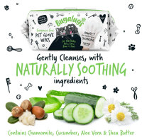 Bugalugs Reinigungshandschuhe für Hunde & Katzen Fellpflege Pfotenpflege 30 Stück