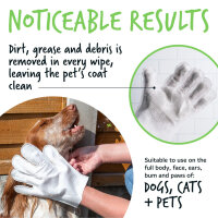 Bugalugs Reinigungshandschuhe für Hunde & Katzen Fellpflege Pfotenpflege 30 Stück