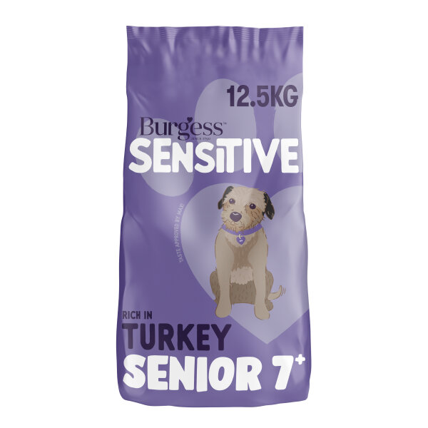 Burgess Golden Oldie Sensitiv Truthahn Trockenfutter Senior Hundefutter 12,5kg