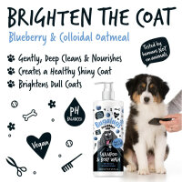 Bugalugs Blueberry Spa Shampoo für Hunde – Pflegendes Hundeshampoo mit Blaubeere & Hafer