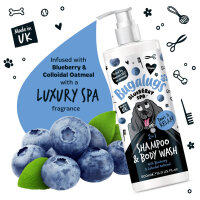 Bugalugs Blueberry Spa Shampoo für Hunde – Pflegendes Hundeshampoo mit Blaubeere & Hafer