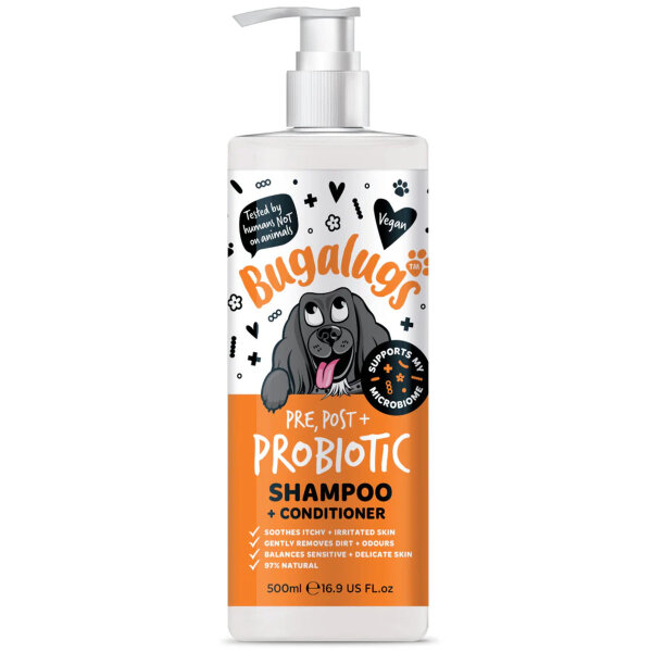 Bugalugs Probiotic Shampoo für Hunde – Pre-, Pro- & Postbiotische Pflege für Haut & Fell