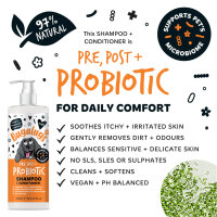 Bugalugs Probiotic Shampoo für Hunde – Pre-, Pro- & Postbiotische Pflege für Haut & Fell