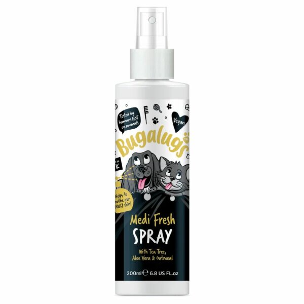 Bugalugs Medi Fresh Spray für Hunde & Katzen – Frischespray zur Fellpflege & Geruchsentfernung