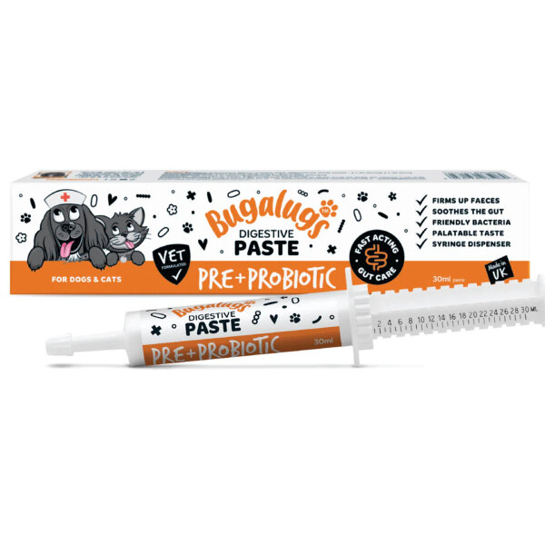 Bugalugs Pre & Probiotic Paste für Hunde & Katzen 30ml für die Verdauung