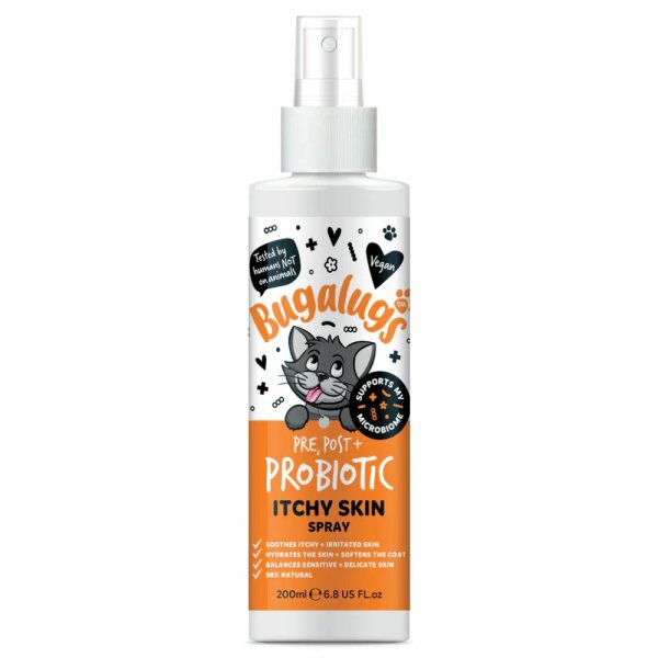 Bugalugs Juckreiz Spray für Katzen 200 ml – Beruhigende Hautpflege für empfindliche Haut