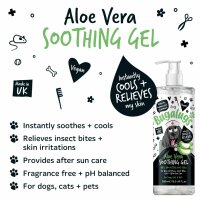 Bugalugs Aloe Vera Pflegegel für Hunde & Katzen 500 ml – Beruhigendes Hautpflege Gel