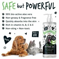 Bugalugs Aloe Vera Pflegegel für Hunde & Katzen 500 ml – Beruhigendes Hautpflege Gel