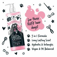 Bugalugs Hundeshampoo 3in1 Conditioner Entwirrer Himbeer Zitrone Duft