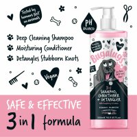 Bugalugs Hundeshampoo 3in1 Conditioner Entwirrer Himbeer Zitrone Duft
