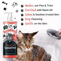 Bugalugs Katzenshampoo gegen Flöhe Zecken 500ml Pumpdosierer