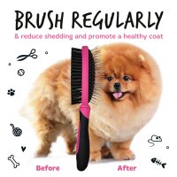 Bugalugs Hunde und Katzen Bürste 2-seitig Fellpflege...