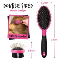 Bugalugs Hunde und Katzen Bürste 2-seitig Fellpflege Fellkamm