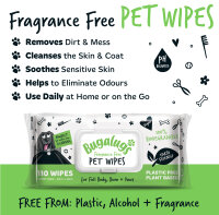 Bugalugs 110 Feuchttücher für Hunde Reinigungstücher vorbehandelt Spender