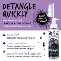 Bugalugs 2 in 1 Entwirrungs- und Pflegeschaumkamm Fellpflege 150ml