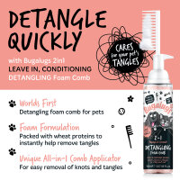 Bugalugs 2 in 1 Entwirrungs- und Pflegeschaumkamm Fellpflege 150ml
