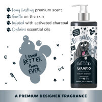 Bugalugs bestes Hunde Pflegeshampoo mit Aktivkohle Zitrusfrüchte Duft Premium