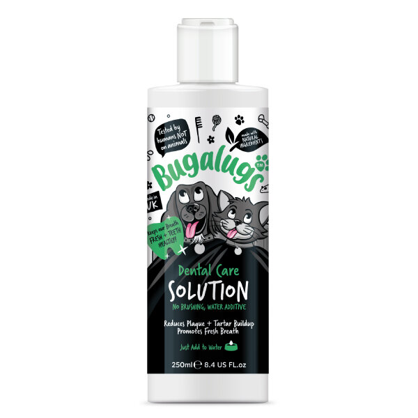 Bugalugs Dental Care Solution – Wasserzusatz für Hunde und Katzen, 250 ml