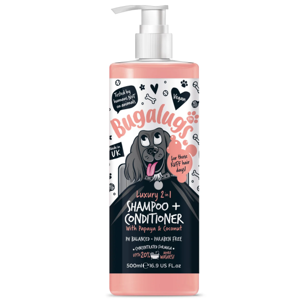 Bugalugs 2 in 1 Hundeshampoo + Conditioner - Papaya & Kokosnuss