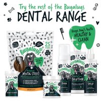 Bugalugs Dental Care Wipes – Frische Minze, 75 biologisch abbaubare Reinigungstücher für Hunde & Katzen