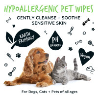Bugalugs Biologisch Abbaubare Haustier Feuchttücher – Plastikfrei & Parfümfrei